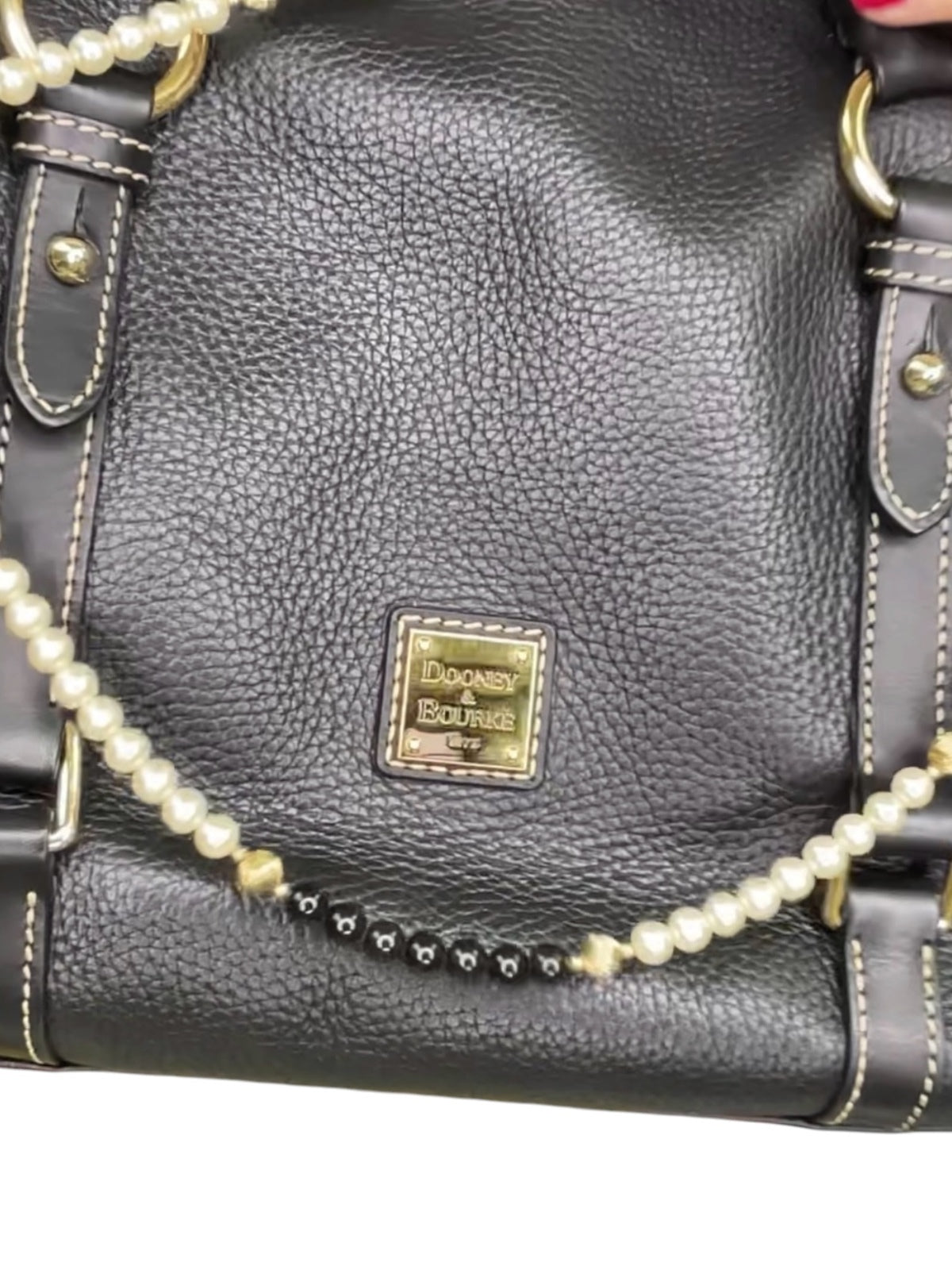 Dooney & Bourke Black Pebbled Leather Satchel