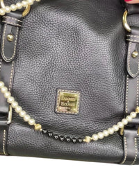 Dooney & Bourke Black Pebbled Leather Satchel