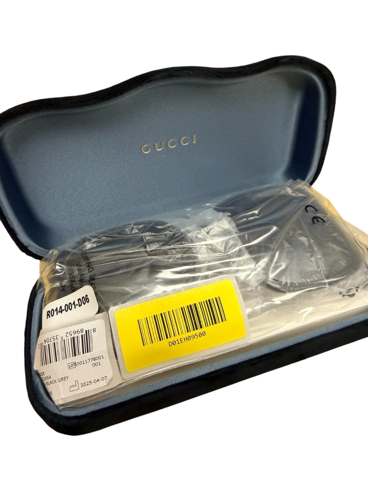 Gucci Oversized Black Square Sunglasses with Gold GG Logo