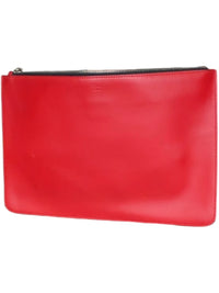 Fendi Bag Bugs Monster Eyes Red Leather Zip Clutch Pouch Portfolio