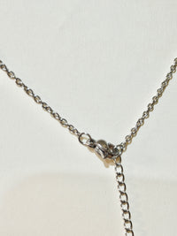 Moissanite authentic silver tone necklace 16”-18” New N8