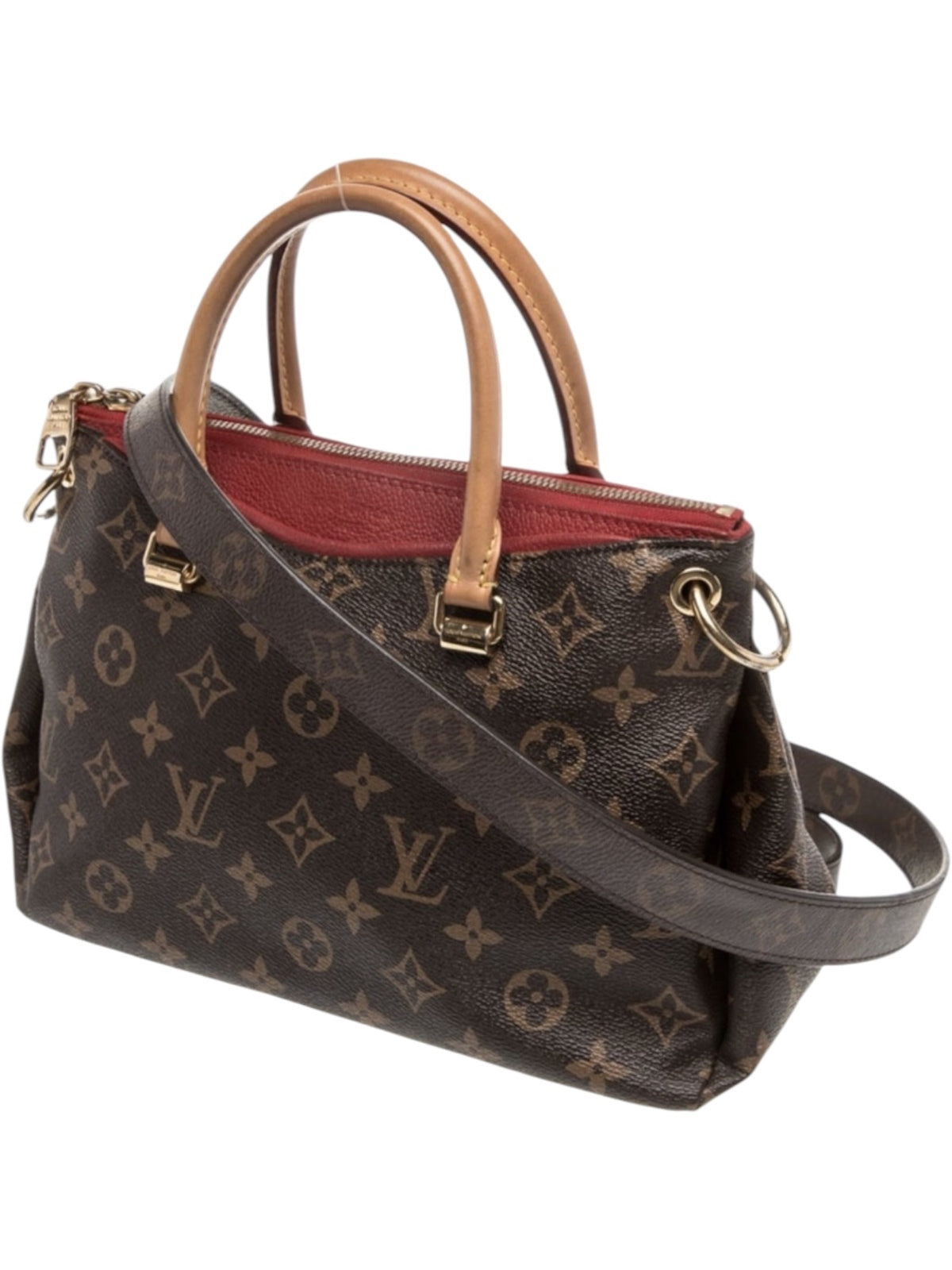 Louis Vuitton Pallas BB Monogram Canvas Crossbody Handbag with Red Interior