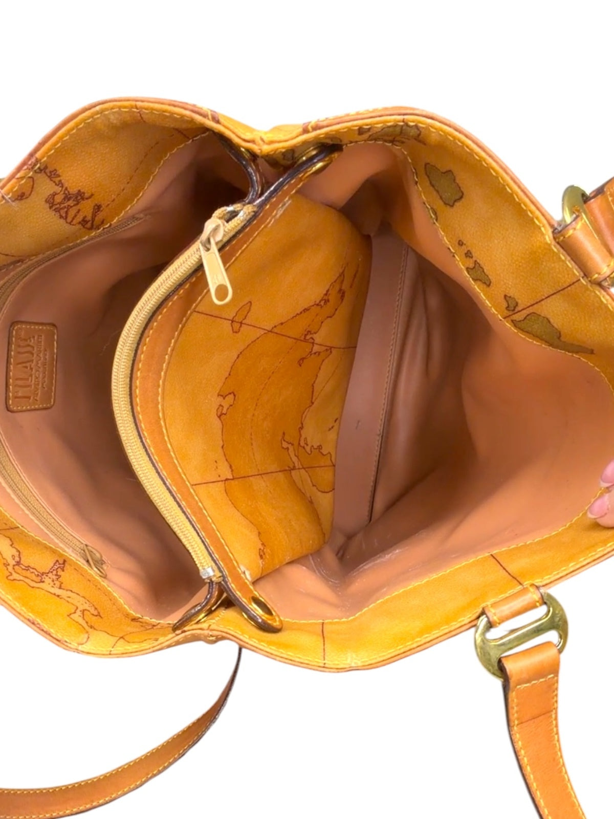 Alviero Martini 1A Classe Geo Classic Leather Tote Bag