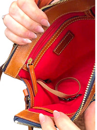 Dooney & Bourke Crossbody Bag with Signature Logo Print and Leather Trim
