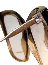 Jimmy Choo Ombre Brown Gradient Cat Eye Sunglasses 58 15