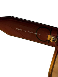 Ferragamo Brown Gradient Lens Sunglasses with Gold Logo Detail