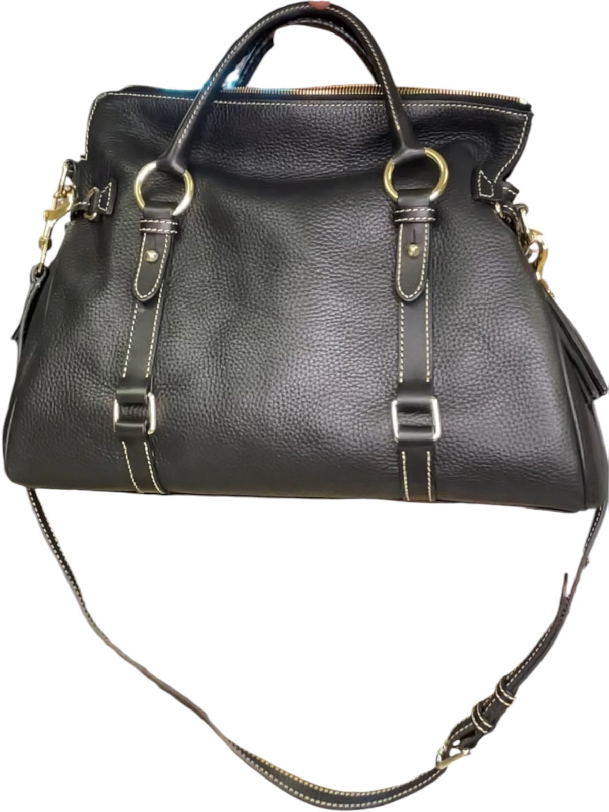 Dooney & Bourke Black Pebbled Leather Satchel