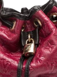Louis Vuitton Empreinte NéoNoé Small Burgundy Leather Bucket Bag with COA