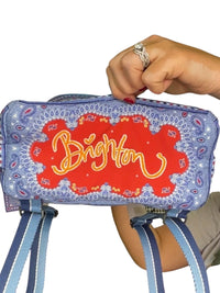 Brighton Bandana Love Backpack Blue Paisley Butterfly Heart Print Backpack NWT