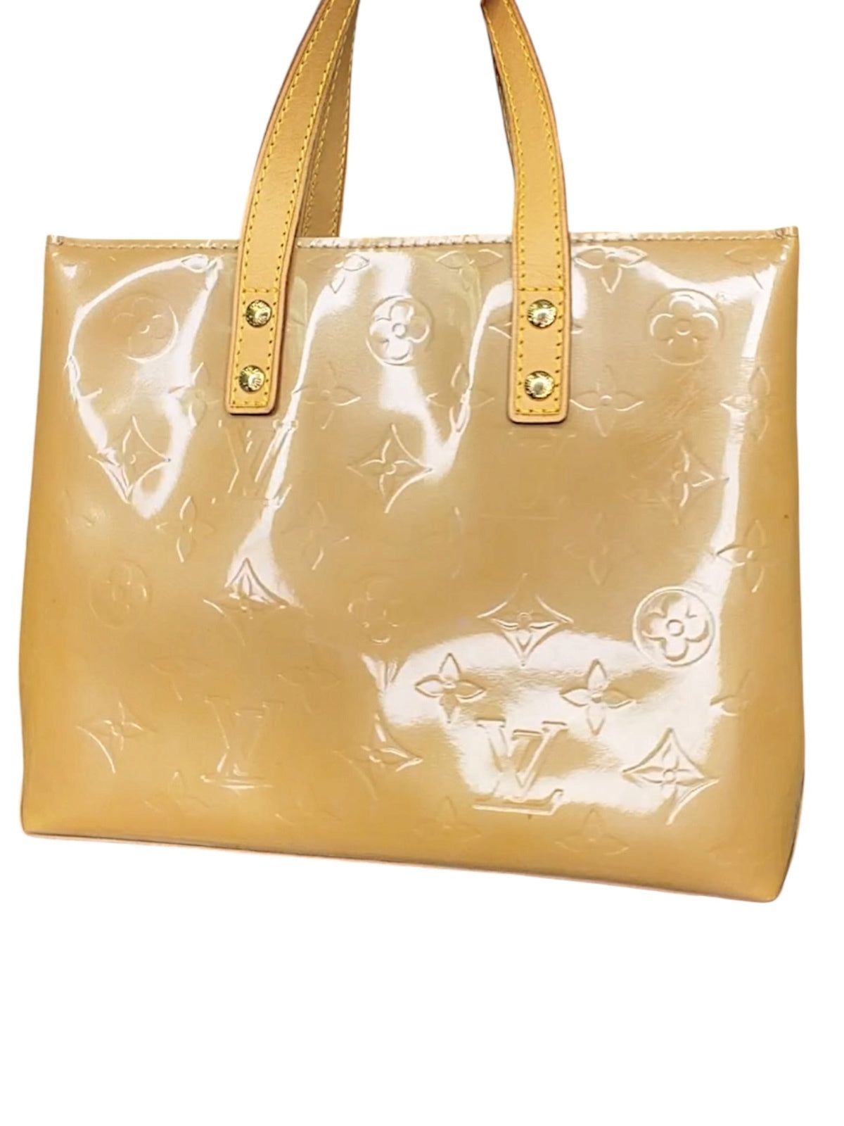 Louis Vuitton Gold Vernis Patent Leather Monogram Tote Bag