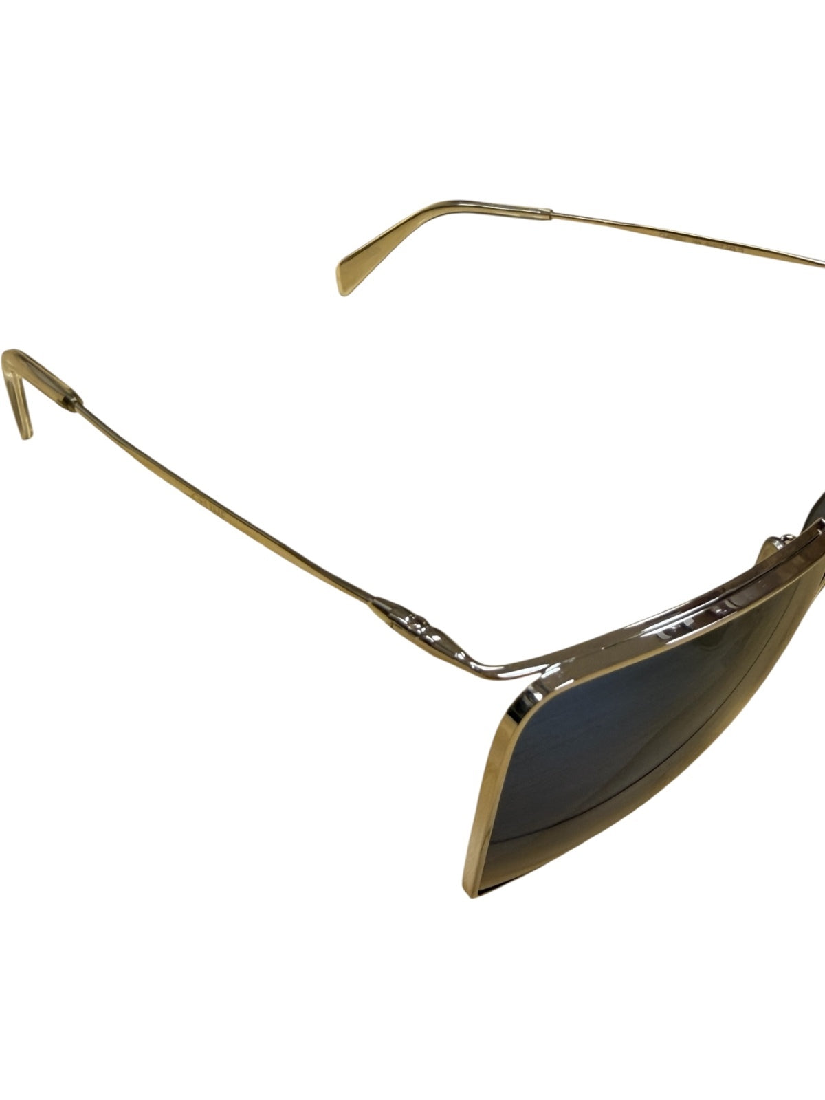 Gold Frame Black Lens Geometric Sunglasses