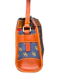 Dooney & Bourke Crossbody Bag with Signature Logo Print and Leather Trim