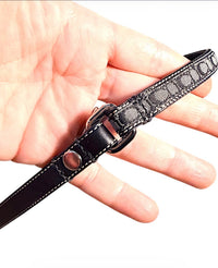 Coach Rare Black Signature Jacquard Authentic Dog Collar and Leash Set