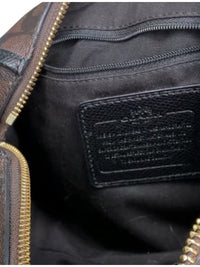 Coach Mini Bennett Satchel Signature C Brown Black Crossbody Bag Yellow Tassel