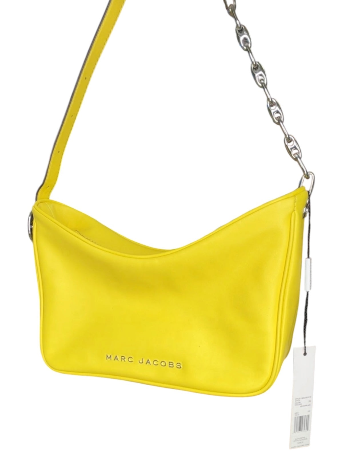Marc Jacobs Yellow Leather Shoulder Bag with Chain Strap