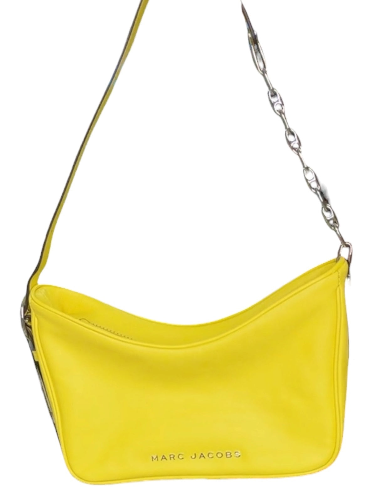 Marc Jacobs Yellow Leather Shoulder Bag with Chain Strap