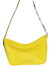 Marc Jacobs Yellow Leather Shoulder Bag with Chain Strap