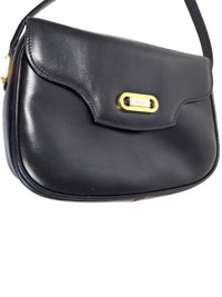 Bally Vintage Black Leather Crossbody Shoulder Bag