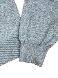 Free People Light Blue Green Knit Button-Up Cardigan Sweater