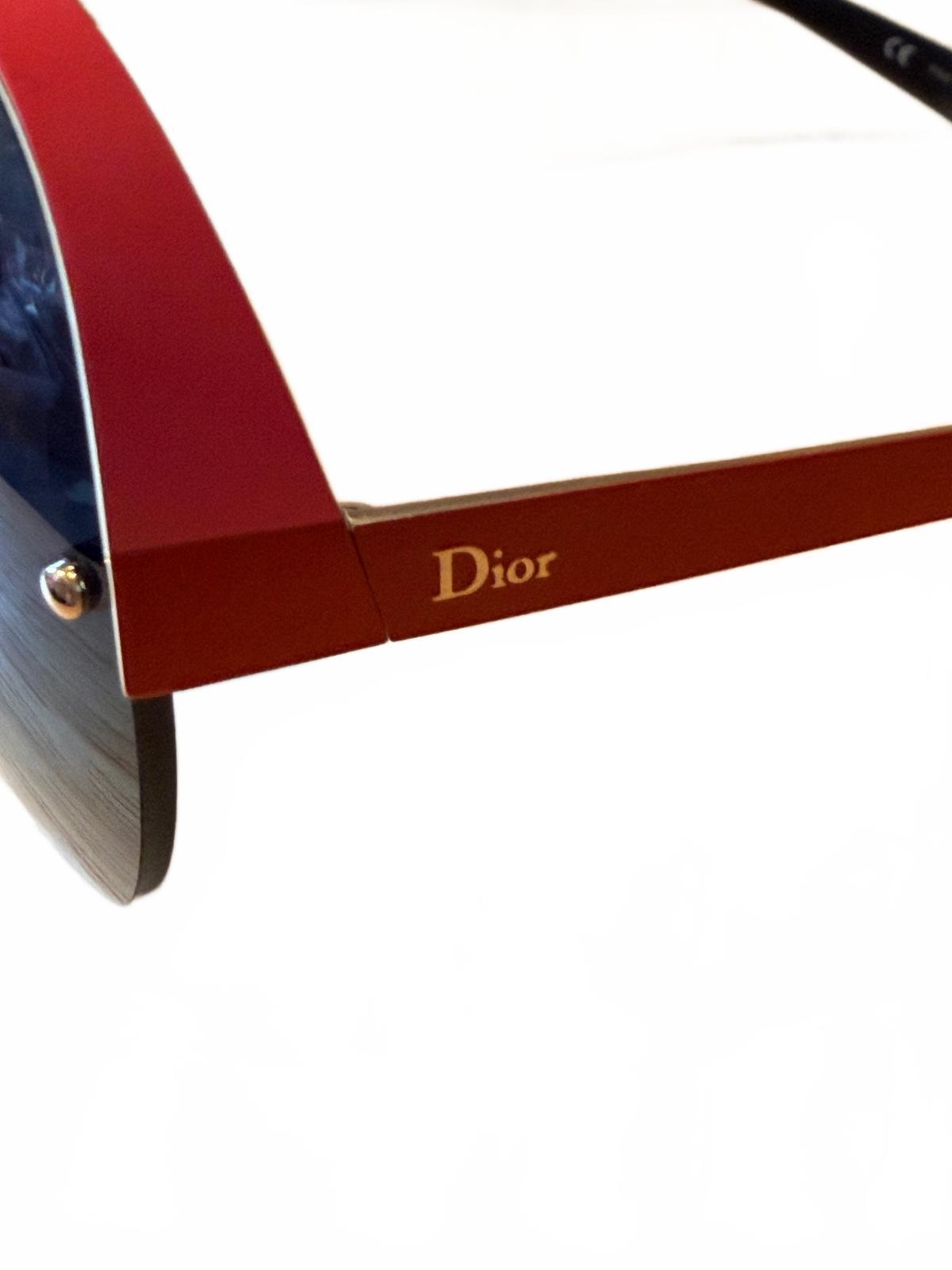 Christian Dior Superbe RMU KU Red Pink Titanium Sunglasses New with Case and COA
