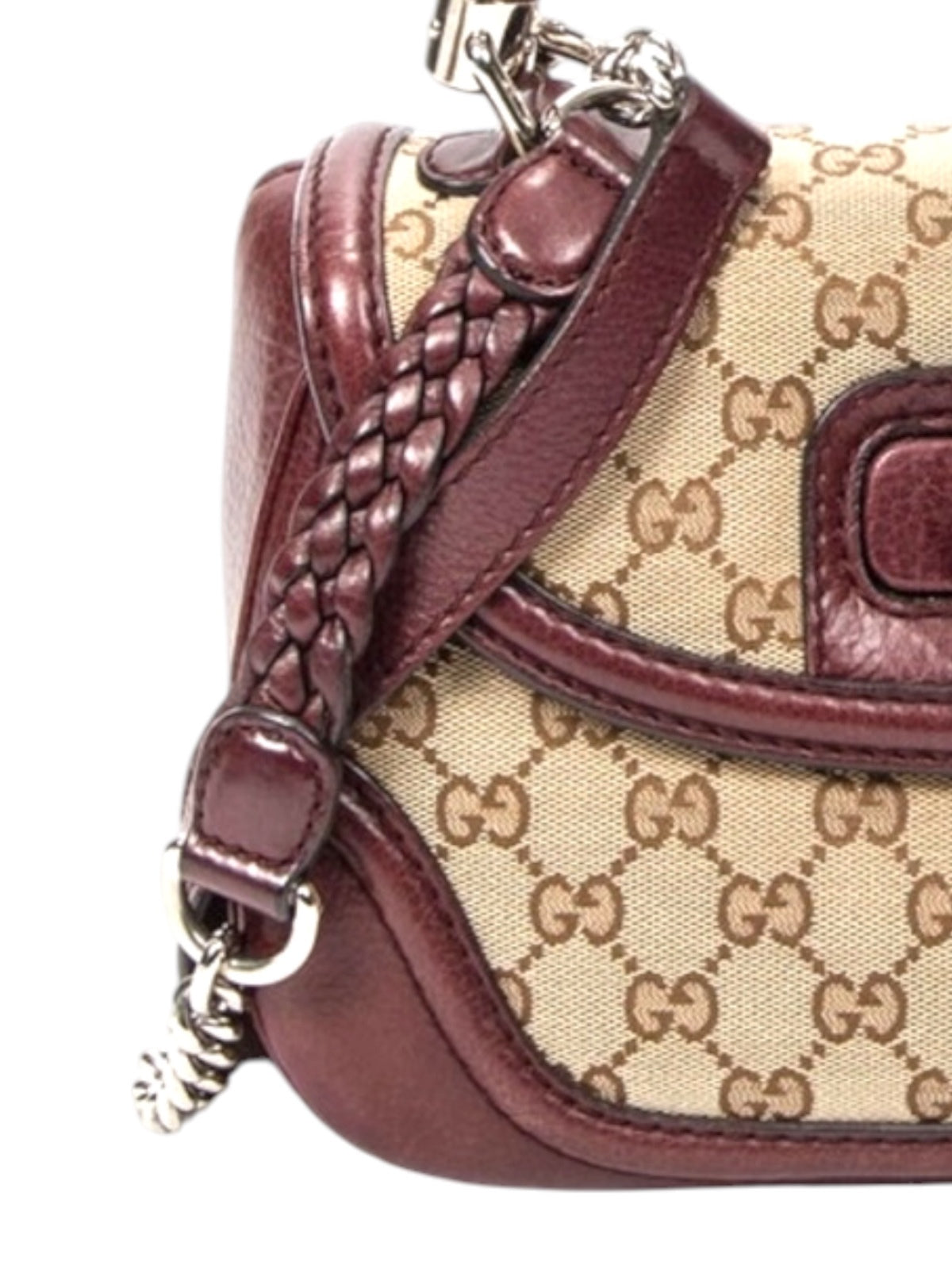 Gucci Bamboo Handle GG Supreme Canvas Shoulder Bag