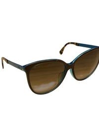 Fendi Turquoise Gradient Blue to Brown Frame Sunglasses with Red Fendi Case