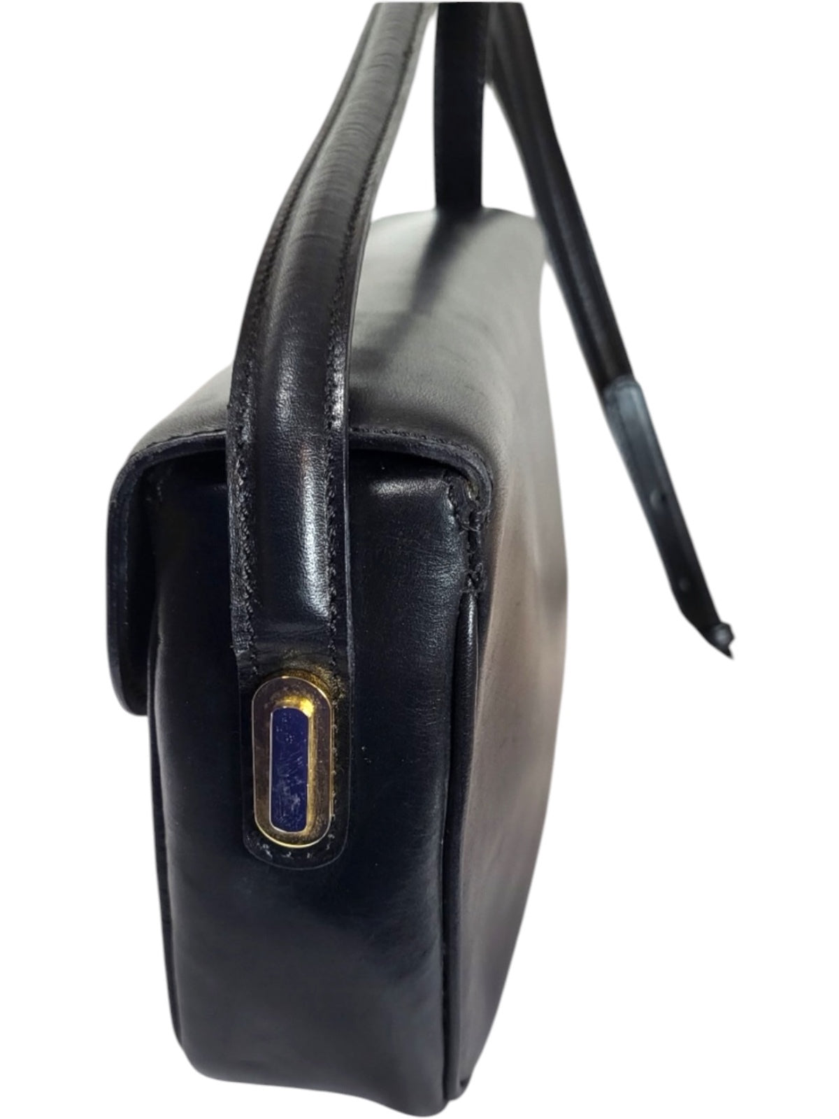 Bally Vintage Black Leather Crossbody Shoulder Bag