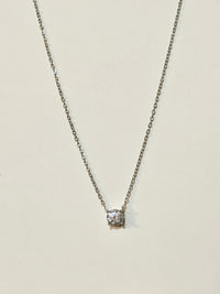 Moissanite authentic silver tone necklace 16”-18” New N6