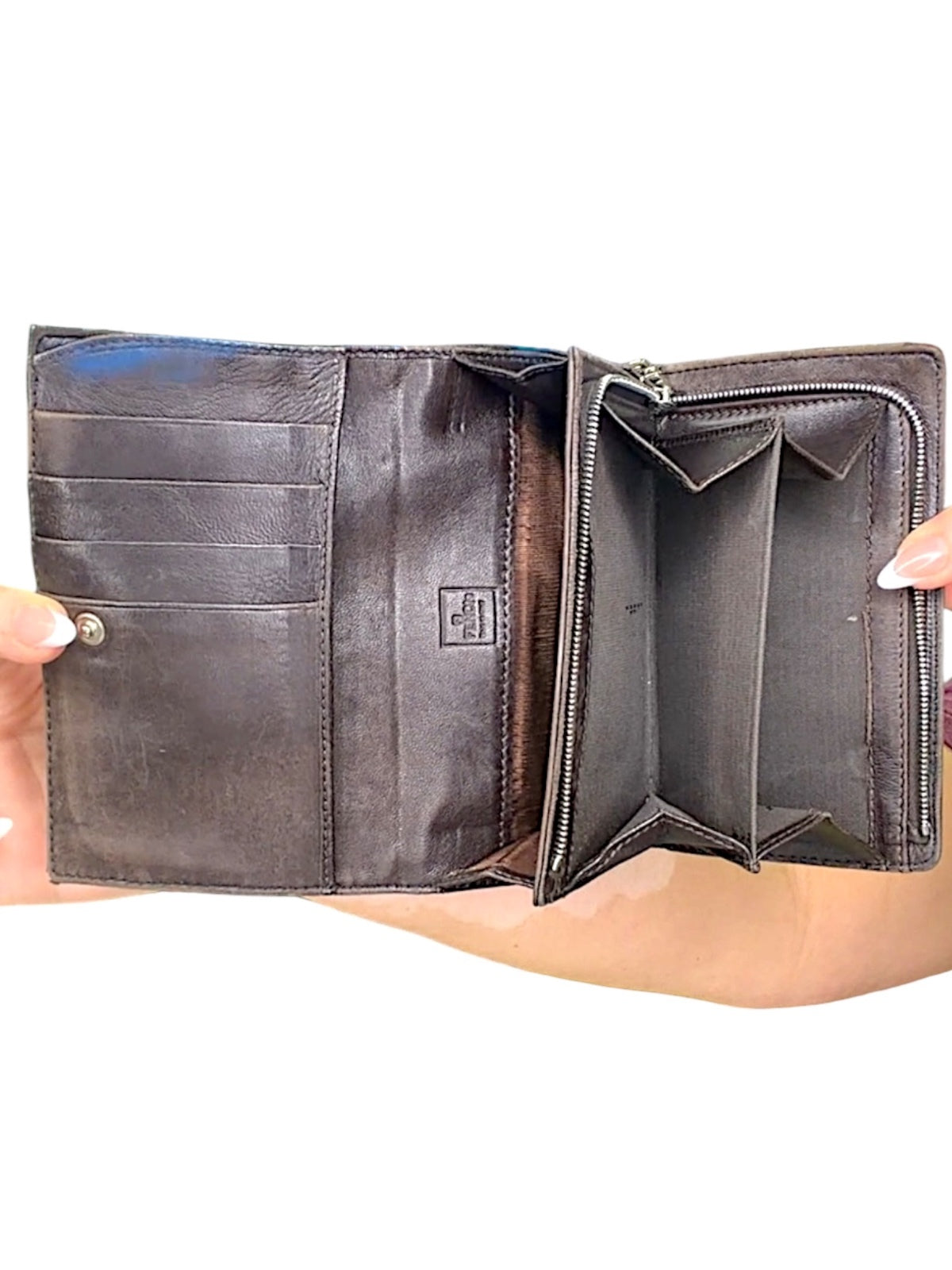 Vintage Fendi Zucca FF Monogram Canvas Wallet Brown