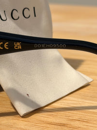 Gucci GG1029SA 001 Black Square Sunglasses Gray Gradient 57mm