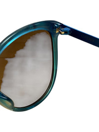 Fendi Turquoise Gradient Blue to Brown Frame Sunglasses with Red Fendi Case