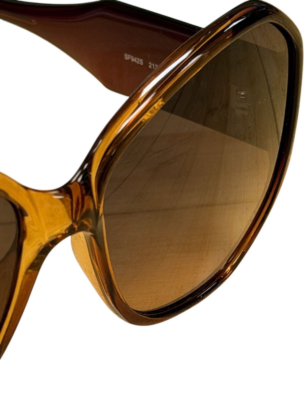 Ferragamo Brown Gradient Lens Sunglasses with Gold Logo Detail
