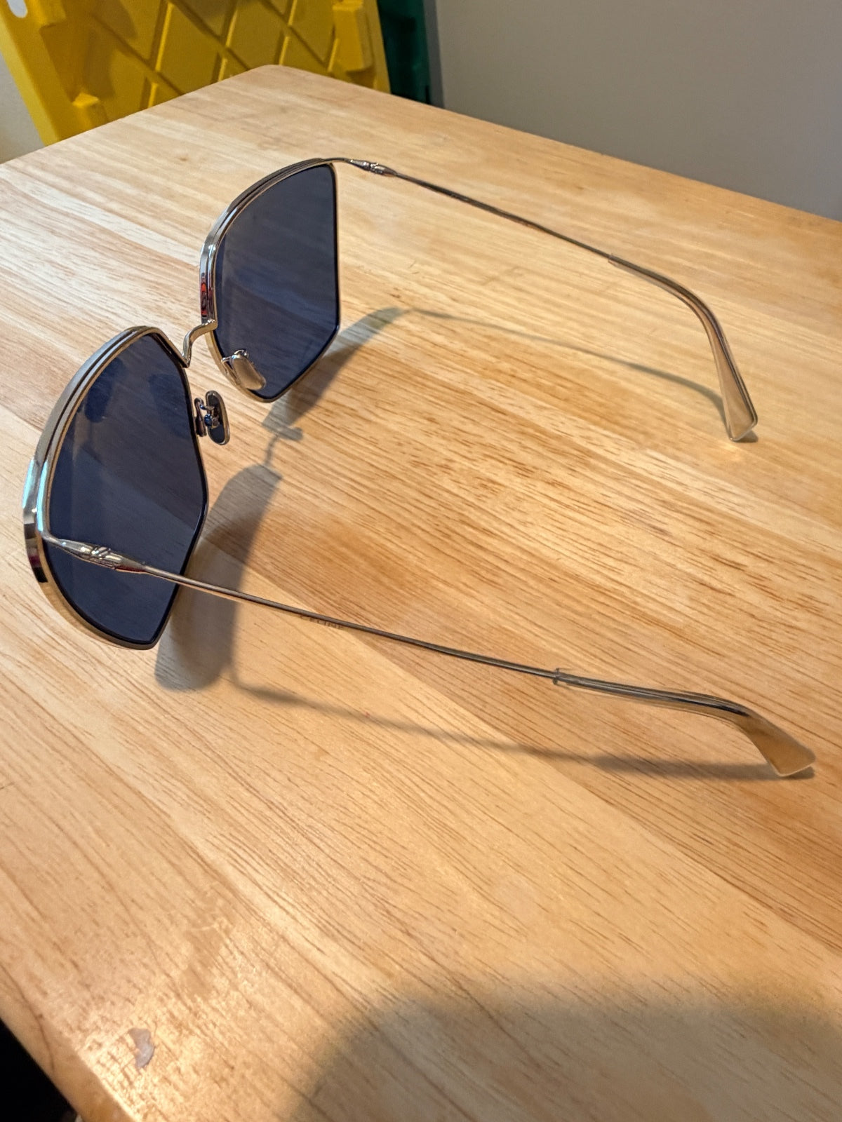 Celine CL40135U 16V Silver Blue Sunglasses 65mm New with Case and Box