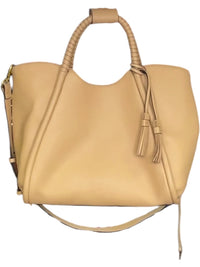 Antonio Melani Beige Leather Tote Shoulder Bag Satchel