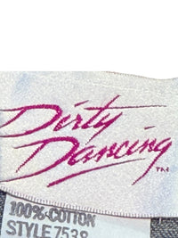Vintage 80s Dirty Dancing Acid Wash Denim Crop Top Jeweled Buttons Size Large