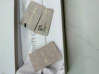 Jimmy Choo Bettina Milk White Leather Embossed Zip Wallet full inclusion new