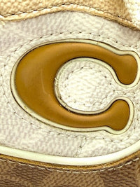 Coach Womens Soho Mixed Signature Patchwork Sneakers Beige Brown Women’s Size 9B