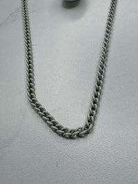 Double Chain Necklace with White Teardrop Pendant