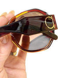 Ferragamo Brown Gradient Lens Sunglasses with Gold Logo Detail