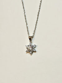 Moissanite authentic silver tone necklace 16”-18” New N2