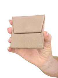 Hermès Bastia Epsom Leather Etoupe Taupe Snap Coin Wallet Made in France