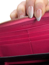 Saint Laurent Pink Leather Zip-Around Wallet