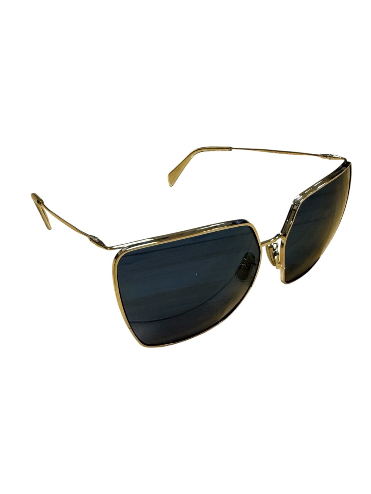 Celine Gold Frame Black Lens Geometric Sunglasses