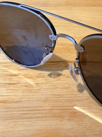 Bally BY0106/H-12E Unisex Black Metal Aviator Sunglasses New