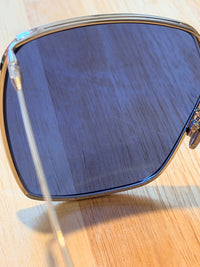 Celine CL40135U 16V Silver Blue Sunglasses 65mm New with Case and Box