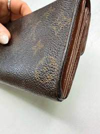 Louis Vuitton Vintage Monogram Continental Long Snap Wallet Brown