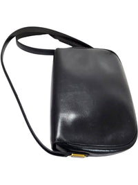 Bally Vintage Black Leather Crossbody Shoulder Bag
