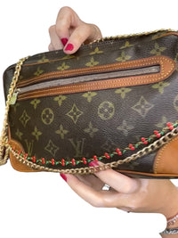 Louis Vuitton Monogram Canvas Crossbody Bag with Gold Chain