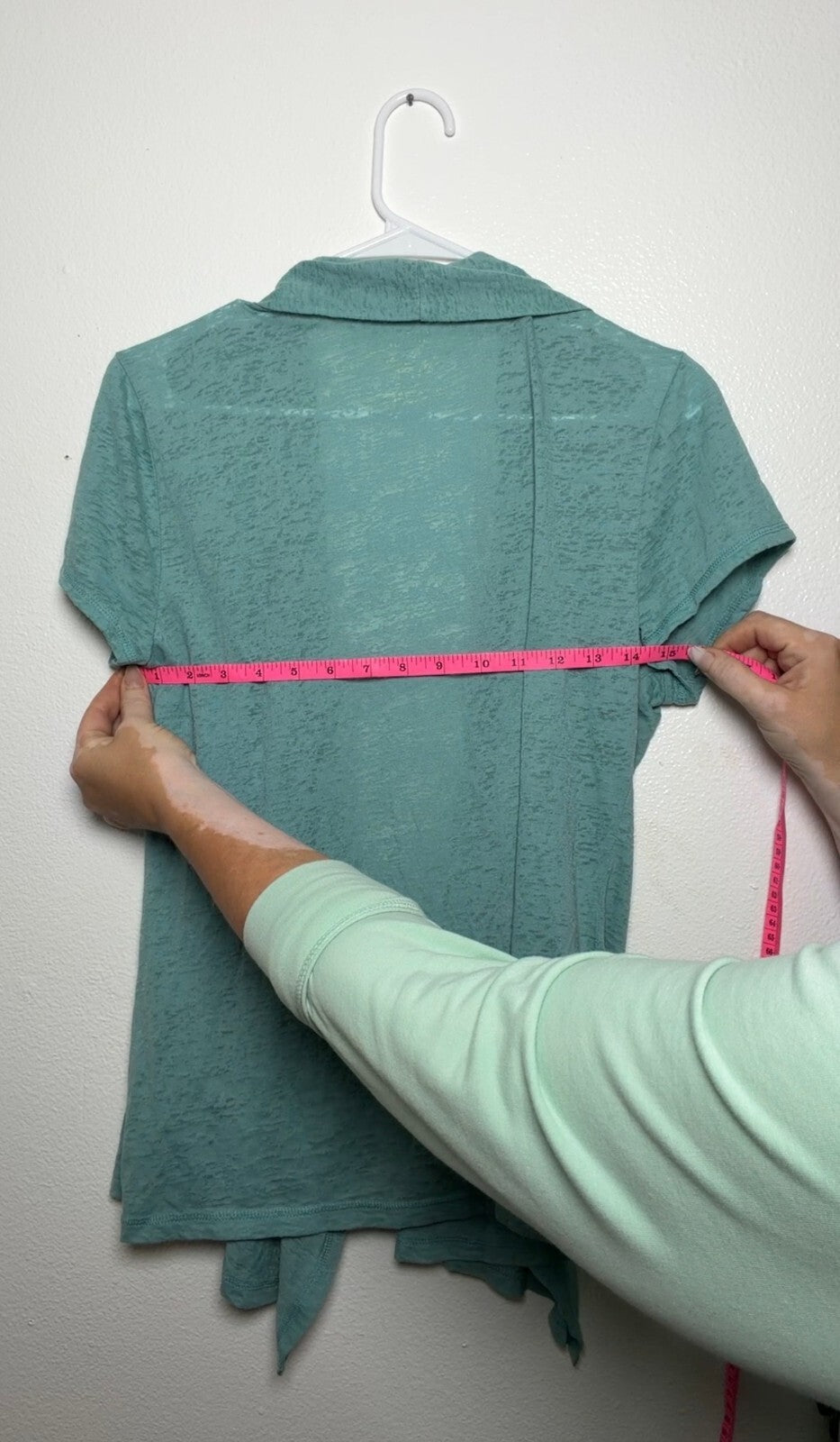 Sonoma Life + Style Teal Short Sleeve Open Front Cardigan Size L