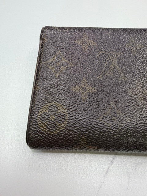 Louis Vuitton Vintage Monogram Continental Long Snap Wallet Brown